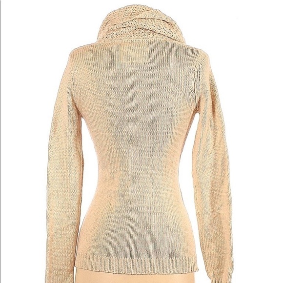 Angel Of the North Wool Mohair Waffle Knit Cowlneck - Picture 3 of 7